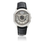 DANIEL ROTH | PAPILLON LIMITED EDITION WHITE GOLD JUMPING HOUR WRISTWATCH MADE TO COMMEMORATE DANIEL ROTH'S TENTH ANNIVERSARY CIRCA 1997