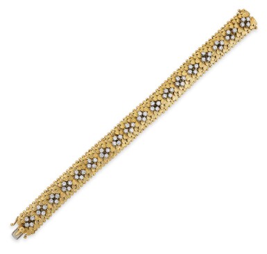 View full screen - View 1 of Lot 64. Bracelet diamants | Diamond bracelet.