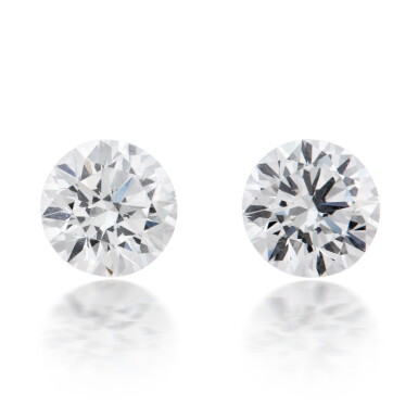 View full screen - View 1 of Lot 7. Pair of unmounted diamonds.