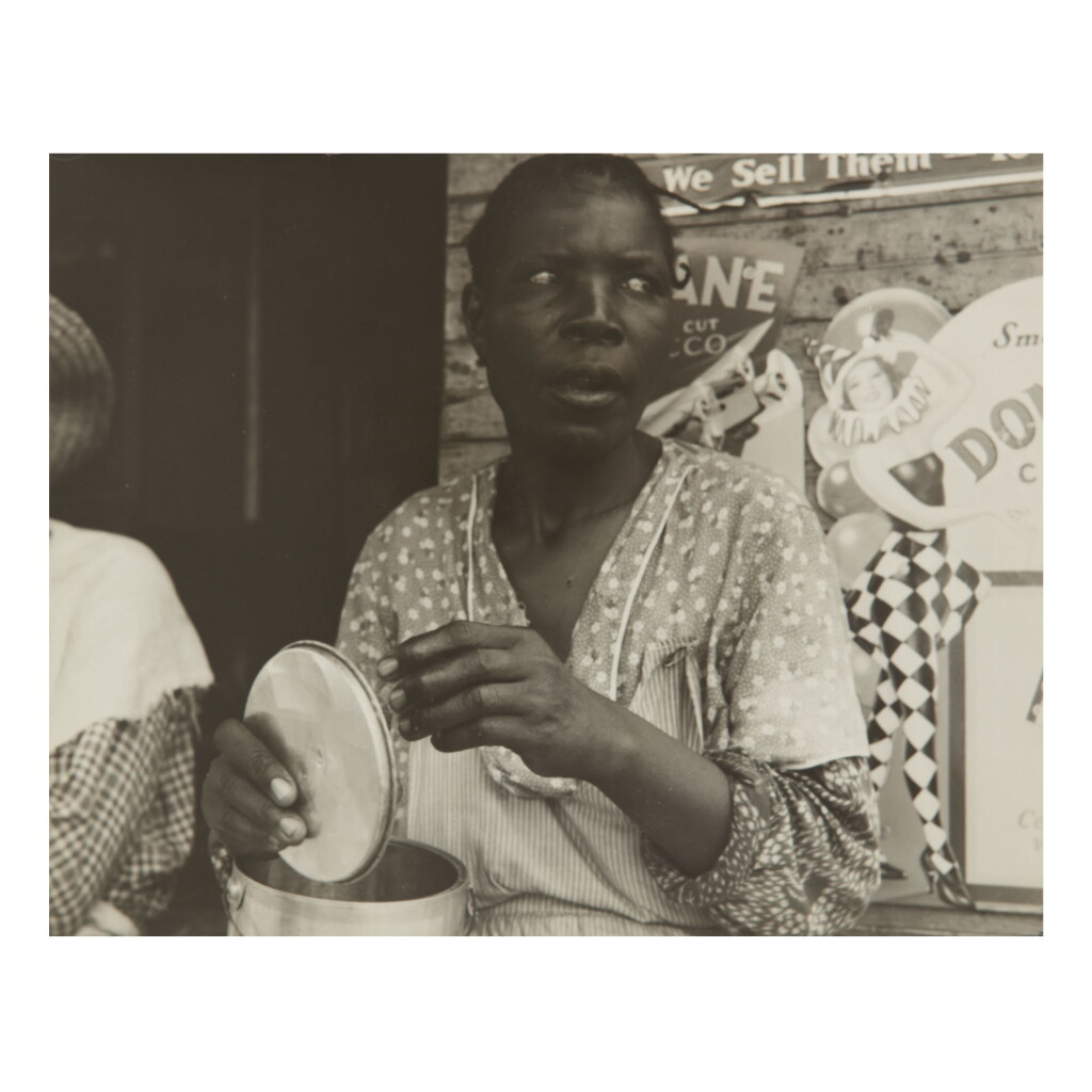 View full screen - View 1 of Lot 154. DOROTHEA LANGE | PEACH PICKER, MUSELLA, GEORGIA.