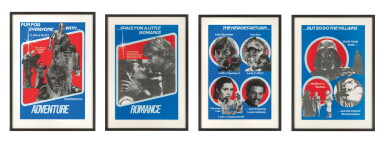 View full screen - View 1 of Lot 50. THE EMPIRE STRIKES BACK, SET OF 4 MARLER HALEY POSTERS, BRITISH, 1980.