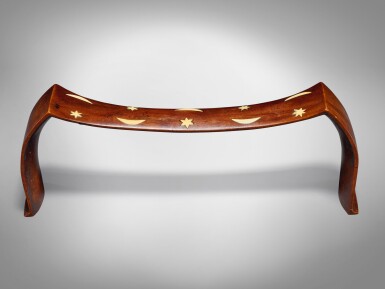 View full screen - View 1 of Lot 14. Inlaid Headrest, Tonga.