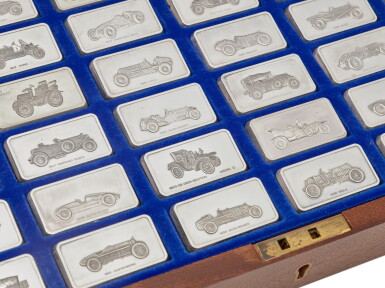 View full screen - View 1 of Lot 275. A Set of English Silver "Vintage Automobile" Ingots, John Pinches, London, 1974.
