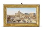 A micromosaic veduta in gilt-brass frame, Biagio Barzotti (1835-1908), Rome, late 19th century