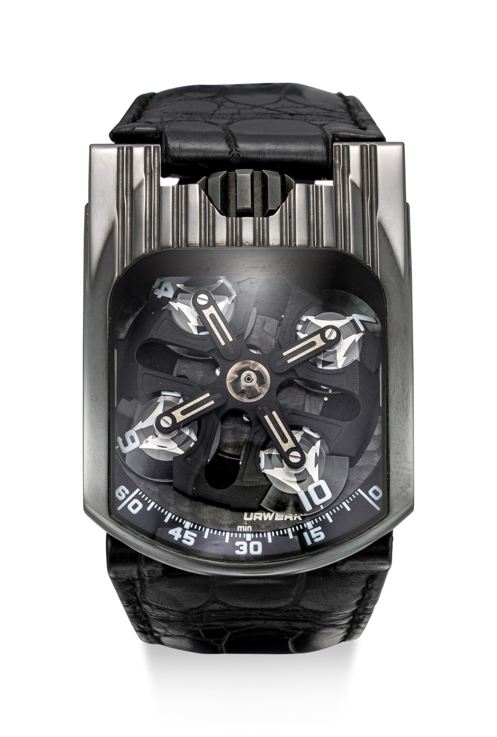 View full screen - View 1 of Lot 8010. Urwerk | UR-103T, A limited edition altin gold wristwatch with satellite hour display, control board and power reserve indication, Circa 2010 | UR-103T 限量版Altin金腕錶,備衛星時刻顯示、控制板及動力儲備顯示,約2010年製.