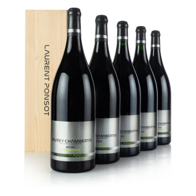 View full screen - View 1 of Lot 151. Gevrey Chambertin, Cuvée de l'Aulne Verticale 2019 to 2023 Laurent Ponsot (5 JM30).