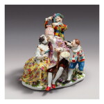 A RARE MEISSEN FIGURE GROUP, 'THE MOCKERY OF AGE' CIRCA 1740-45