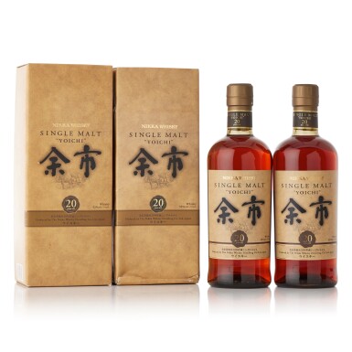 View full screen - View 1 of Lot 6295. Nikka 余市 Yoichi 20 Year Old 52.0 abv NV (2 BT70).