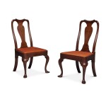 A Very Fine and Rare Pair of Queen Anne Side Chairs, New York or New Jersey, Circa 1755