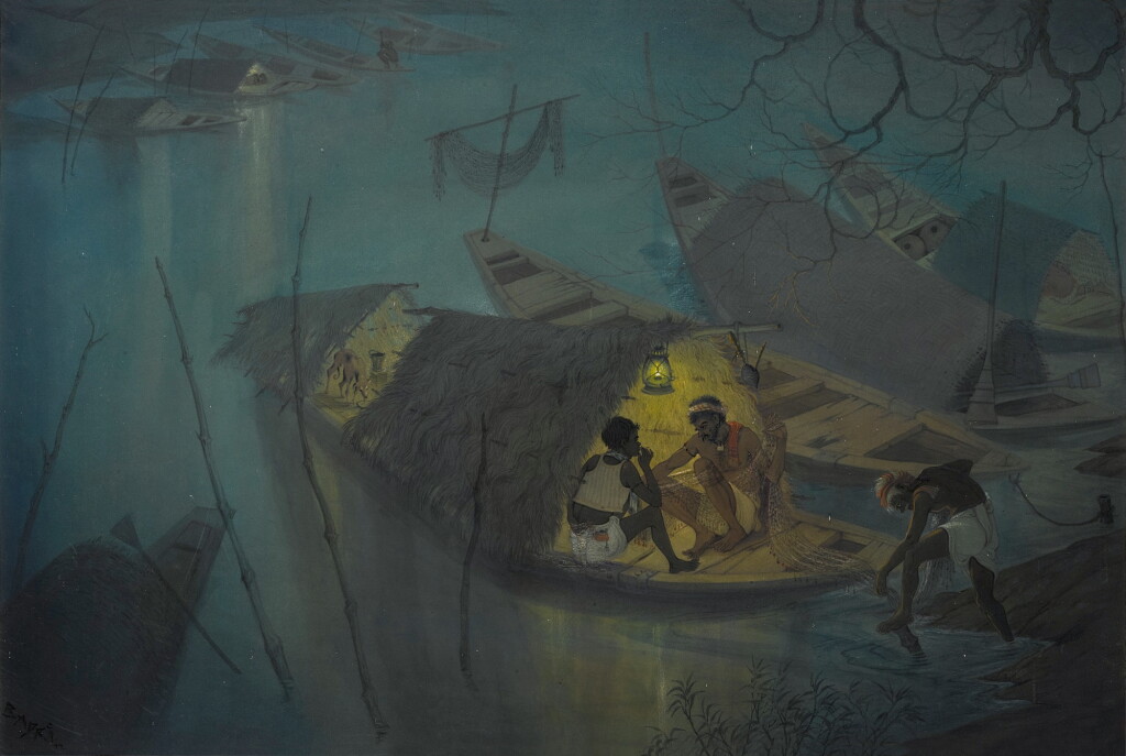 View full screen - View 1 of Lot 75. Untitled (Mending the Nets).