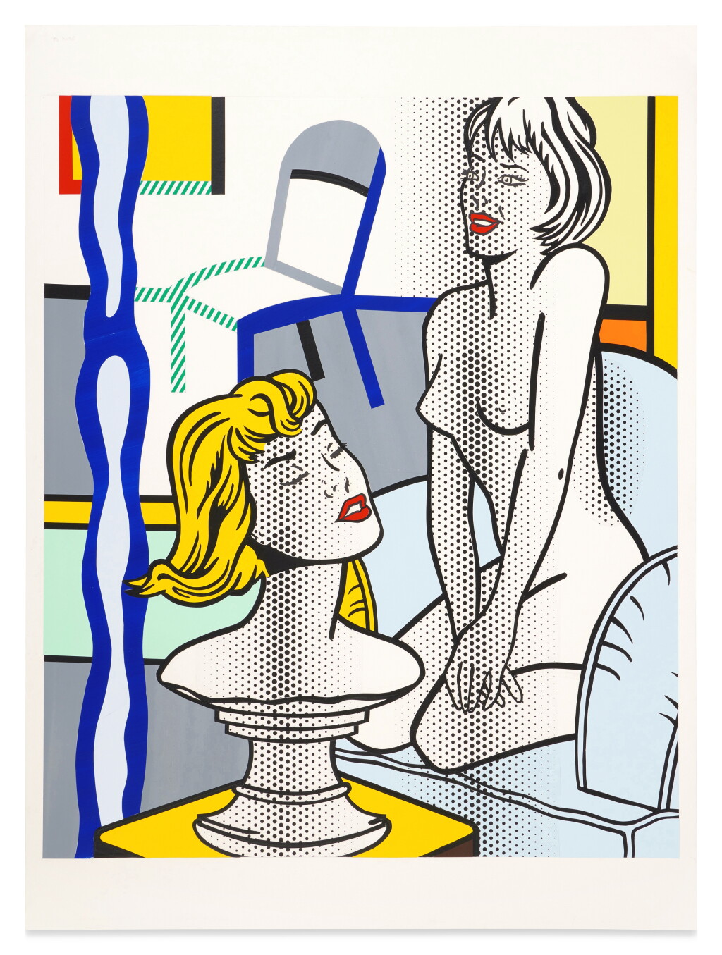 View full screen - View 1 of Lot 16. Nude with Bust (Study).