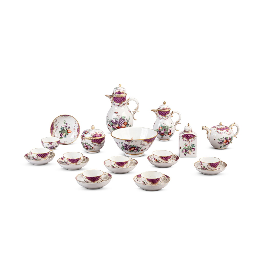 View full screen - View 1 of Lot 781. A Höchst porcelain part tea and coffee service, circa 1760-65.