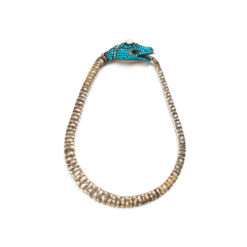 View full screen - View 1 of Lot 1. Collier turquoises et perles fines | Turquoise and natural pearl necklace.