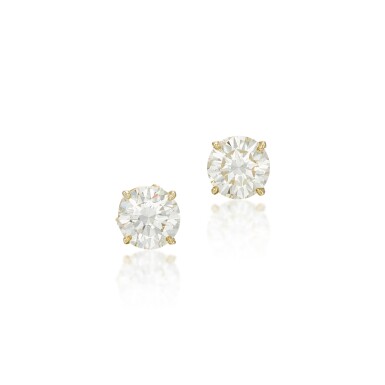 View full screen - View 1 of Lot 116. Pair of diamond studs.