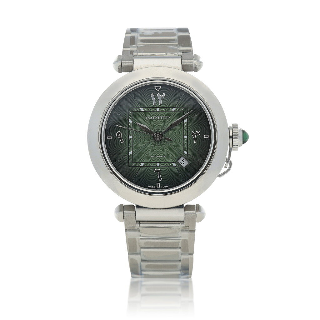 View full screen - View 1 of Lot 518. Pasha, Ref. WSPA0022 Stainless steel automatic wristwatch with date and Arabic dial Circa 2021.