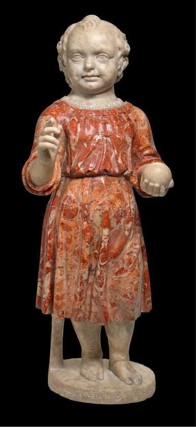 View full screen - View 1 of Lot 80. ITALIAN, ROME, PROBABLY CIRCA 1700 | BOY WITH AN ORB.