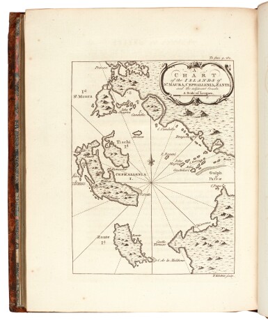 View full screen - View 1 of Lot 34. Chandler. Travels in Greece. 1776. contemporary tree calf.