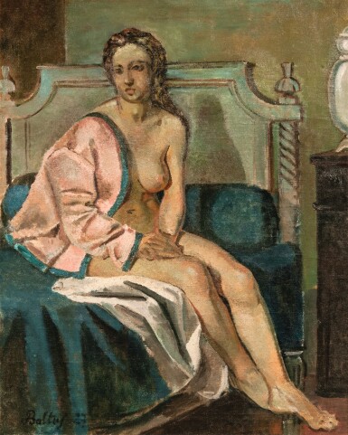 View full screen - View 1 of Lot 20. BALTHUS | NU À LA VESTE ROSE.
