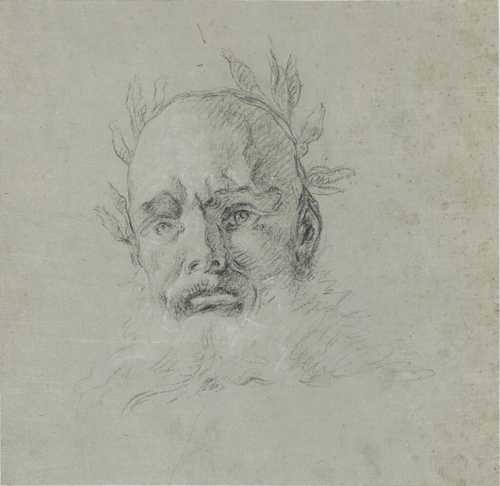 View full screen - View 1 of Lot 245. A bearded old man crowned with Laurels.