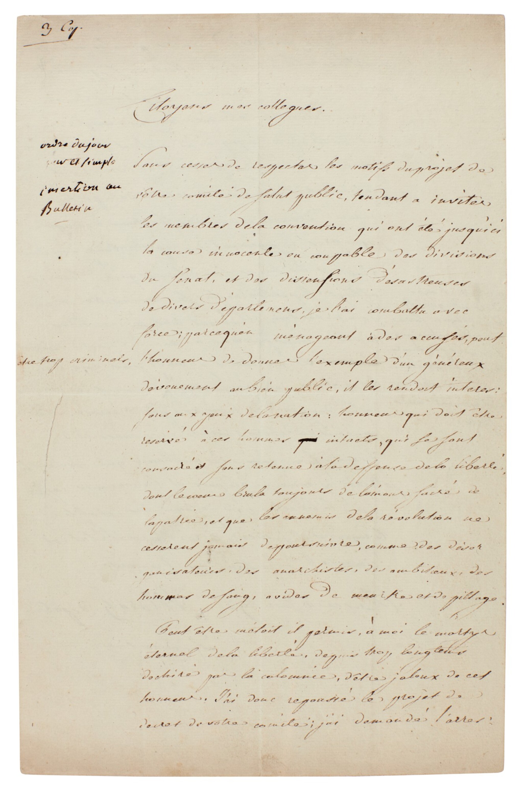 Jean Paul Marat Autograph Manuscript Draft Letter Of Resignation From Jean Paul Marat Autograph Manuscript Draft Letter Of Resignation From