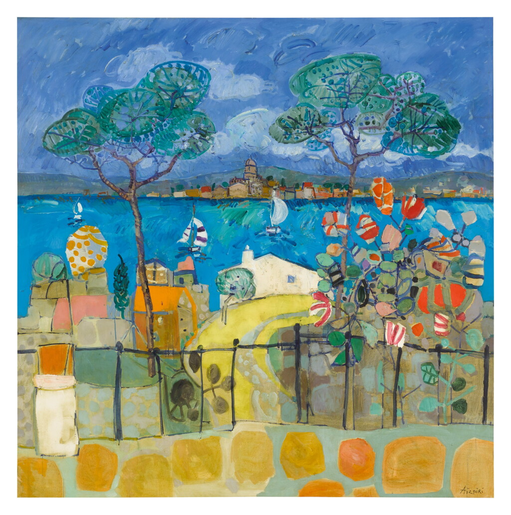 View full screen - View 1 of Lot 12. PAUL AÏZPIRI | LA BAIE DE ST. TROPEZ VUE DE BEAUVALLON .