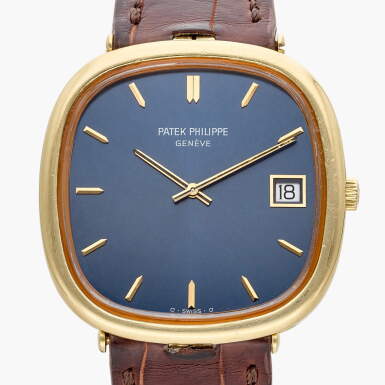 View full screen - View 1 of Lot 380. Reference 3604 Golden Circle | A yellow gold automatic wristwatch with date, Circa 1973.