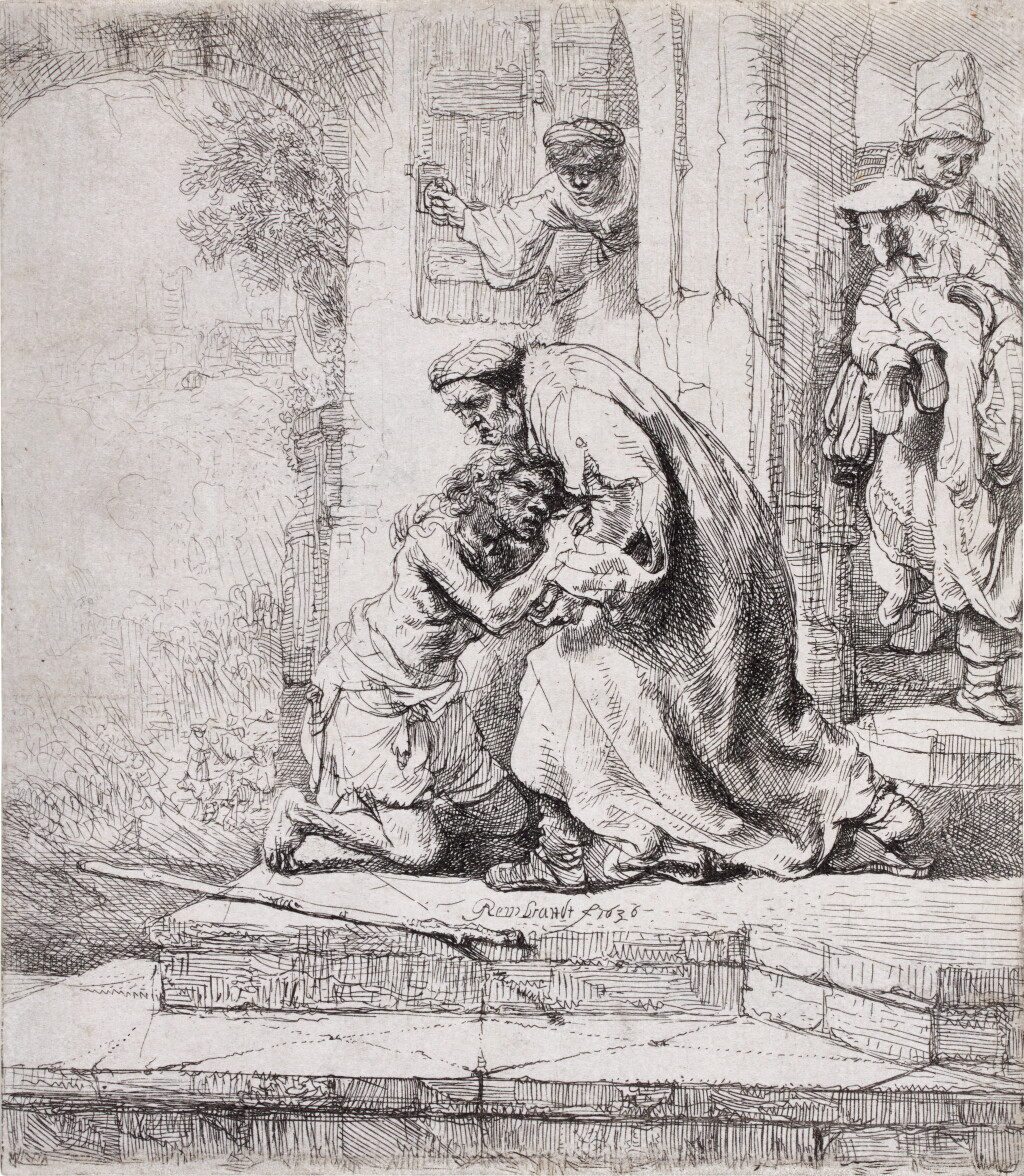 View full screen - View 1 of Lot 65. The Return of the Prodigal Son (B., Holl. 9; New Holl. 159; H. 147).