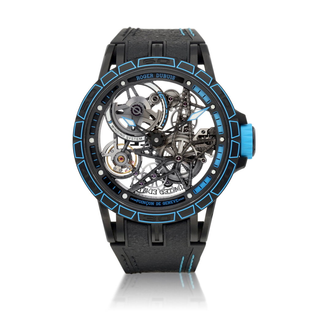 View full screen - View 1 of Lot 2330. Excalibur Spider Pirelli MB, Reference DBEX 0746 | A limited edition DLC-coated titanium skeletonised wristwatch, Circa 2021 | 羅杰杜彼 | Excalibur Spider Pirelli MB 型號DBEX 0746 | 限量版 DLC 塗層處理鈦金屬鏤空腕錶,約2021年製.