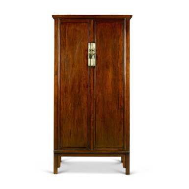 View full screen - View 1 of Lot 131. A rare 'huanghuali' square-corner cabinet (Yuanjiaogui), 17th century | 明末清初 黃花梨方材圓角櫃.