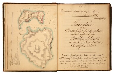View full screen - View 1 of Lot 13. Captain Christopher Cole | Manuscript narrative of the capture of Banda Neira in August 1810.