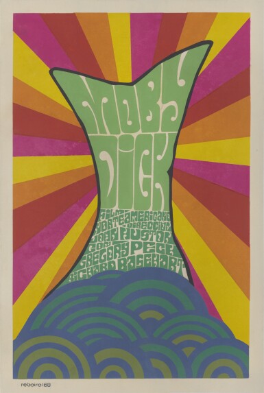 View full screen - View 1 of Lot 100. MOBY DICK (1956) FIRST CUBAN RELEASE SILKSCREEN POSTER,1968.