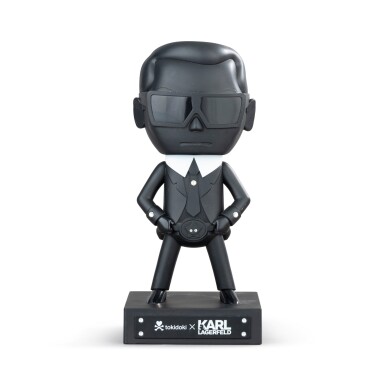 View full screen - View 1 of Lot 29. Tokidoki design by Simone Legno A figure of Karl Lagerfeld.
