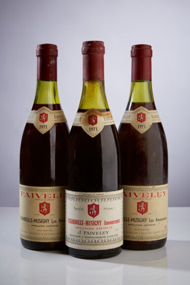 View full screen - View 1 of Lot 34. Chambolle Musigny, Les Amoureuses 1971 Faiveley (5 BT).