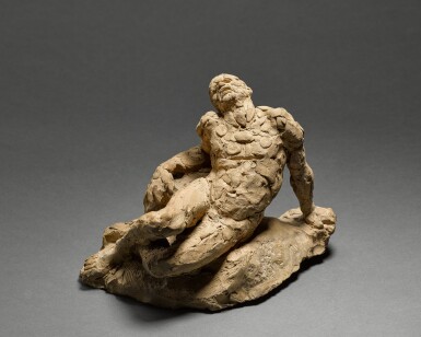 View full screen - View 1 of Lot 232. Study of a Fallen Man in Agony.