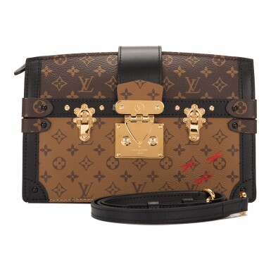 Louis Vuitton Petite Malle Bag in Monogram with Golden Brass