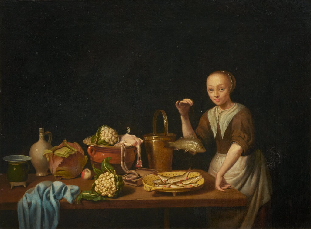 全螢幕檢視 - 查看418Kitchen Still Life with a Maid Preparing Food的1