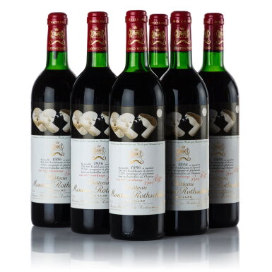 View full screen - View 1 of Lot 504. Château Mouton Rothschild 1986 (6 BT).