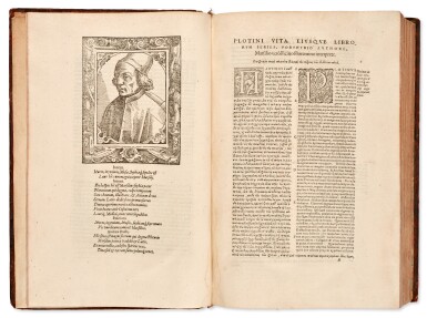 View full screen - View 1 of Lot 230. Plotinus, Opera, Basel, 1580, later mottled calf.