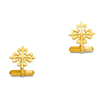 View full screen - View 1 of Lot 8187. Calatrava Cross | A pair of pink gold cufflinks, Circa 2005 | 百達翡麗 | Calatrava Cross | 一對粉紅金袖扣,約2005年製.
