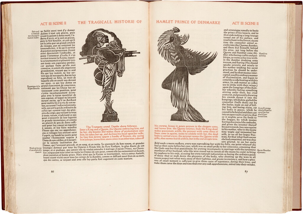 View full screen - View 1 of Lot 139. Shakespeare | Hamlet, Weimar, Cranach Press, 1930, red morocco gilt.