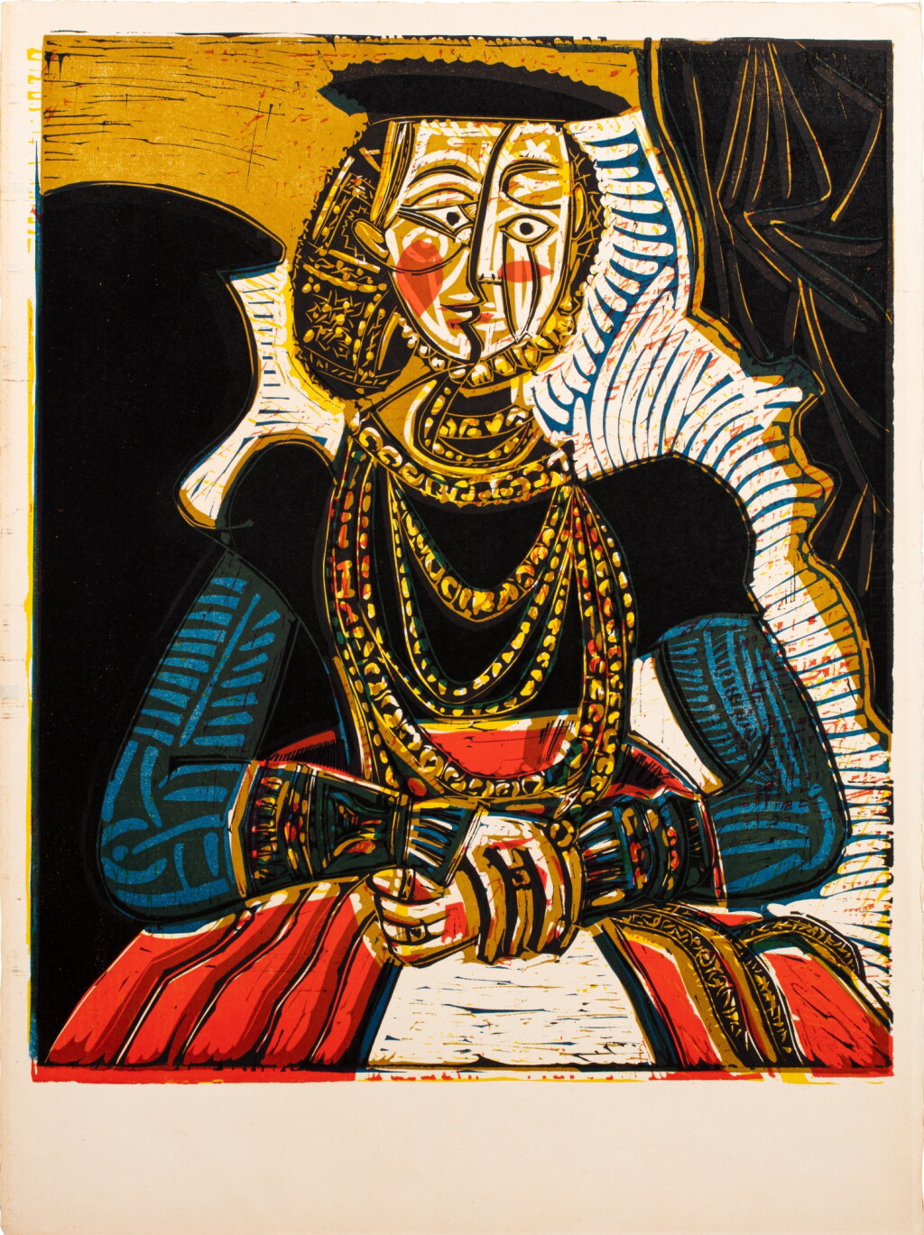 View full screen - View 1 of Lot 116. Portrait d'une jeune femme d'après Lucas Cranach le Jeune II (B. 859 BA. 1053).