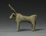 A BRONZE FIGURE OF A BULL, PROBABLY CRETAN, CIRCA LATE 2ND MILLENNIUM B.C.