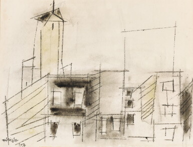 View full screen - View 1 of Lot 56. Houses in a City.