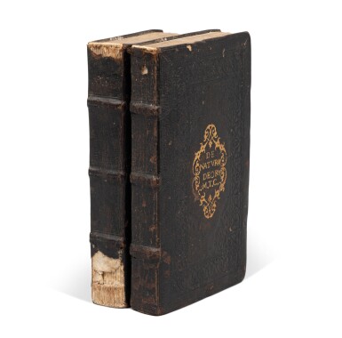 View full screen - View 1 of Lot 316. Cicero, De philosophia, Venice, Aldus, 1523, 2 volumes, Bolognese black morocco gilt for Georg Zollner.