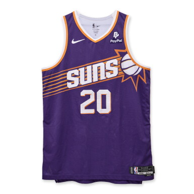 View full screen - View 1 of Lot 143. Jusuf Nurkić Phoenix Suns 2024 NBA Playoffs Western Conference Round 1 Game Issued Icon Edition Jersey | Game 1.