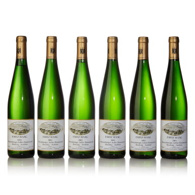 View full screen - View 1 of Lot 637. Brauneberger Juffer Sonnenuhr Riesling Auslese Goldkapsel 2001 Fritz Haag (6 BT).