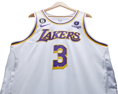 View full screen - View 1 of Lot 6. Anthony Davis Los Angeles Lakers 2022-2023 Game Worn Association Edition Jersey | Double-Double .