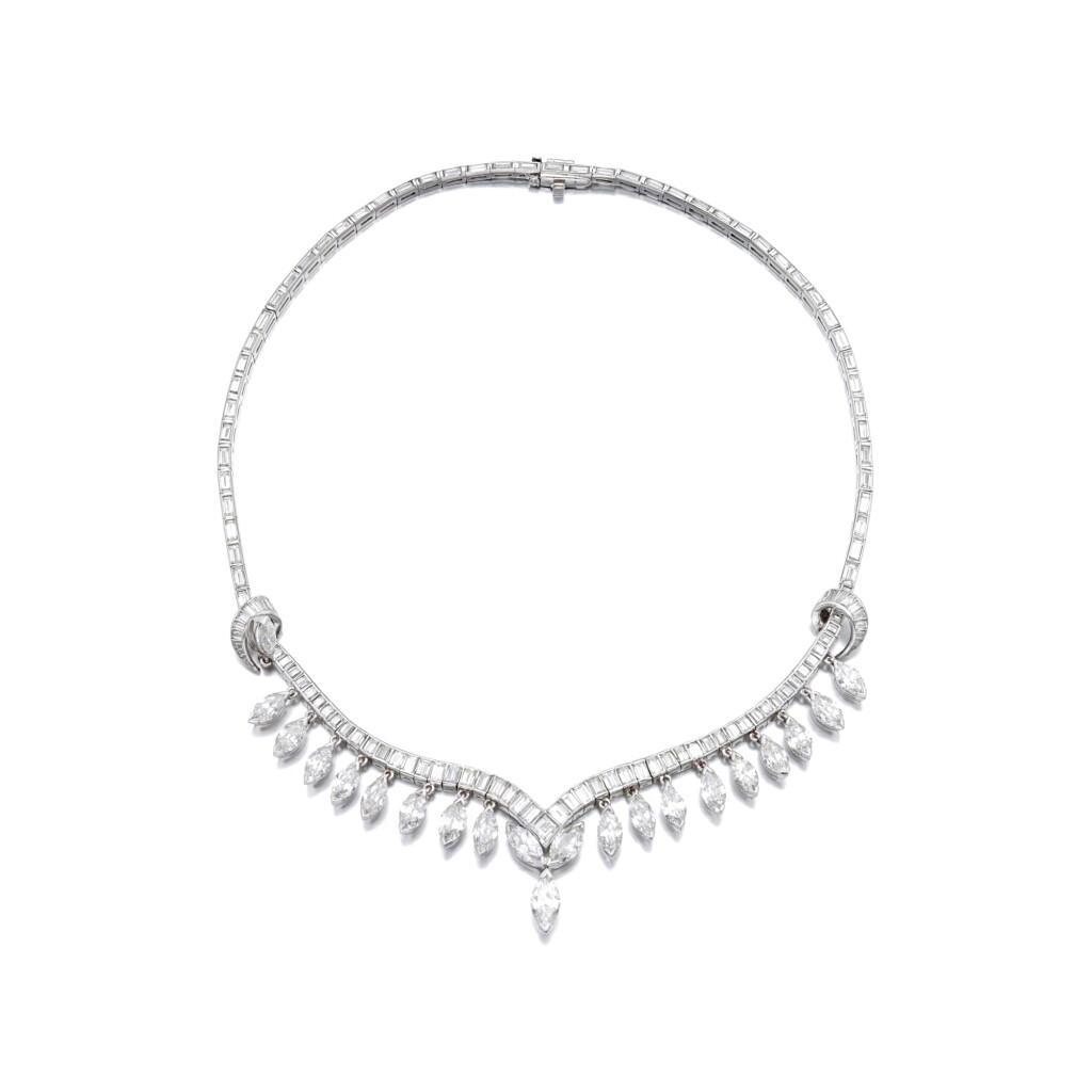 View full screen - View 1 of Lot 902. Diamond necklace, 1950s.