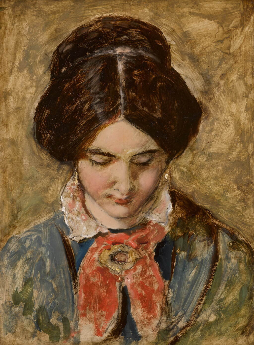 View full screen - View 1 of Lot 102. Study for 'The Crochet Worker'.