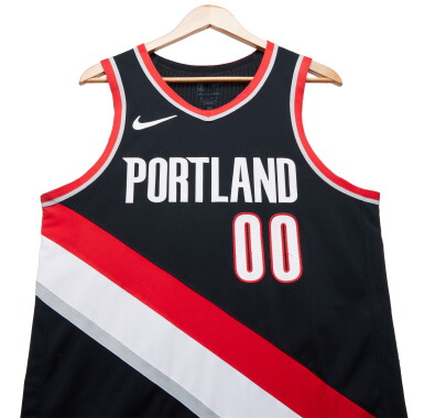 View full screen - View 1 of Lot 115. Scoot Henderson Portland Trail Blazers 2023-2024 Game Worn Icon Edition Jersey | 4th Career Game.